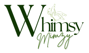 Whimsy Mimzy logo - 3 greens