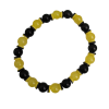 Handmade Black & Yellow Bead Bracelet - Bold Contrast & Modern Edge