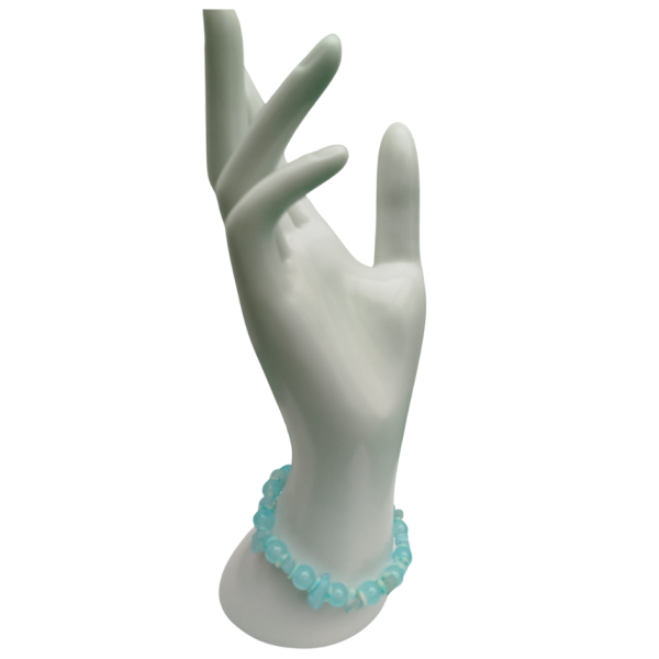 Handmade Blue Aragonite & Bead Bracelet - Calming Ocean Energy