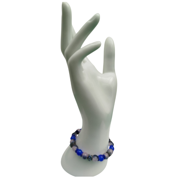 Handmade Blue Lapis Lazuli & Bead Bracelet - Wisdom & Strength