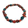 Handmade Orange Calcite & Blue Bead Bracelet - Energy & Creativity