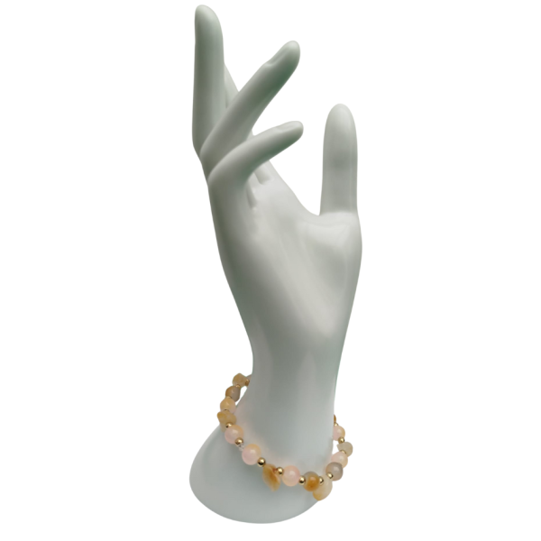 Handmade Quartz Stone & Bead Bracelet - Healing & Timeless Elegance