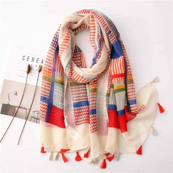 Classical Print Lady Scarf - Image 8
