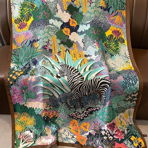 Multicolour Satin Silk Shawl - Image 3