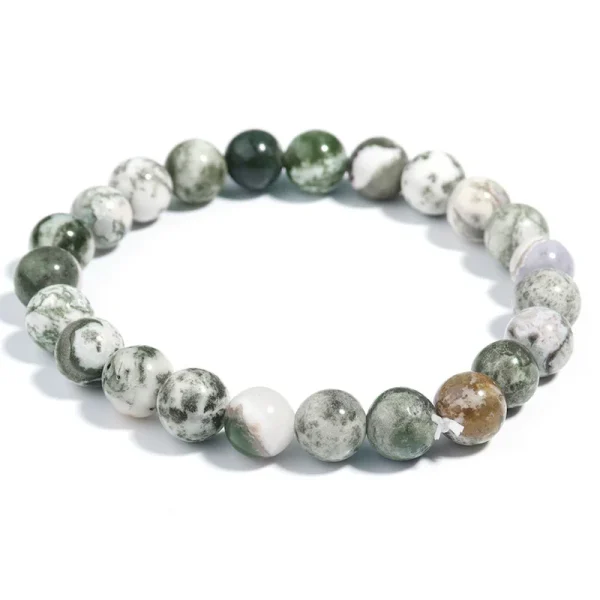 Depression Healing Crystal Stone Bracelet - Dendritic Agate - Image 11