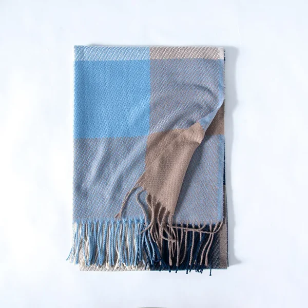 Striped Plaid Scarf Cashmere Scarf - Image 12