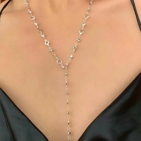 Colourful Long Tassel Necklace - Shiny Rhinestone Crystal Zircon Choker - Image 6