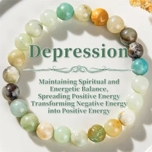 Depression Healing Crystal Stone Bracelet - Dendritic Agate