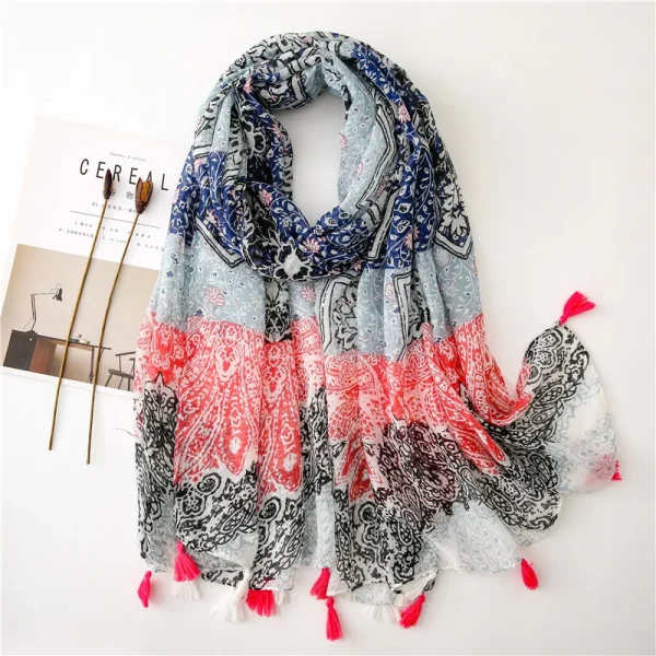 Classical Print Lady Scarf - Image 5