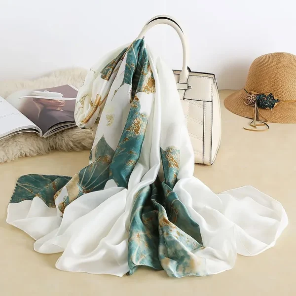 Multicolour Satin Silk Shawl - Image 6