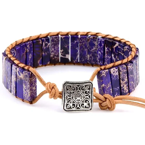 Bohemian 7 Chakra Stone Bracelet - Emperor Stone - Image 6