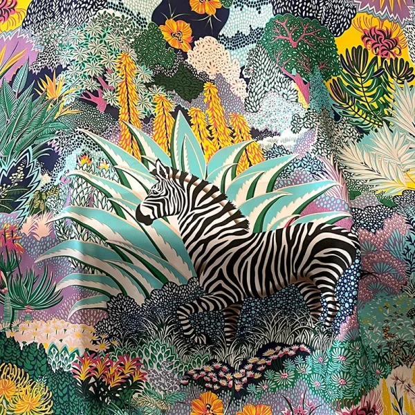 Multicolour Satin Silk Shawl - Image 4