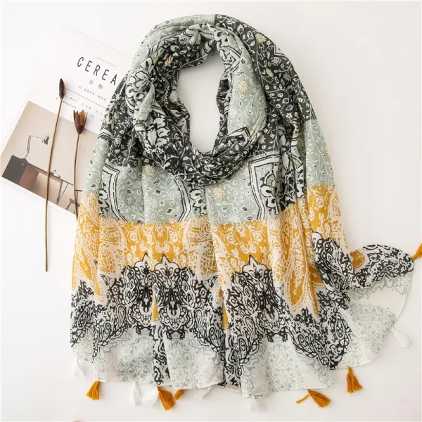 Classical Print Lady Scarf - Image 10
