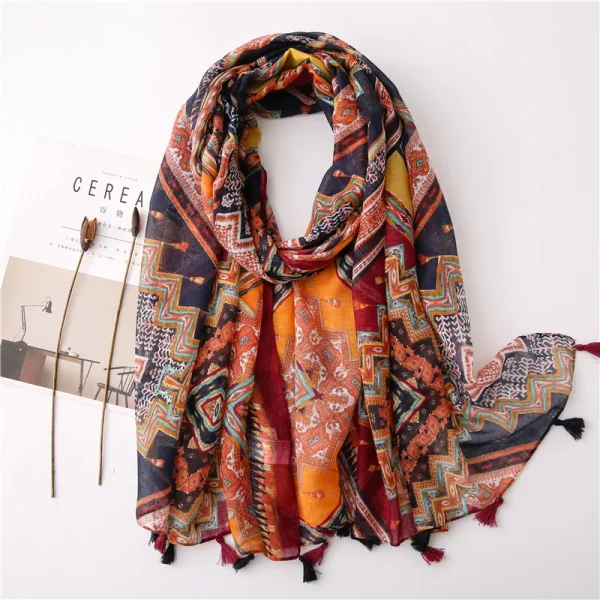 Classical Print Lady Scarf - Image 2