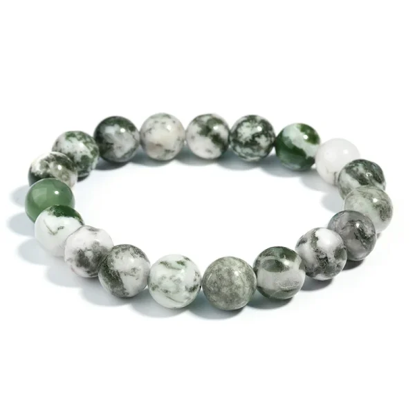 Depression Healing Crystal Stone Bracelet - Dendritic Agate - Image 9