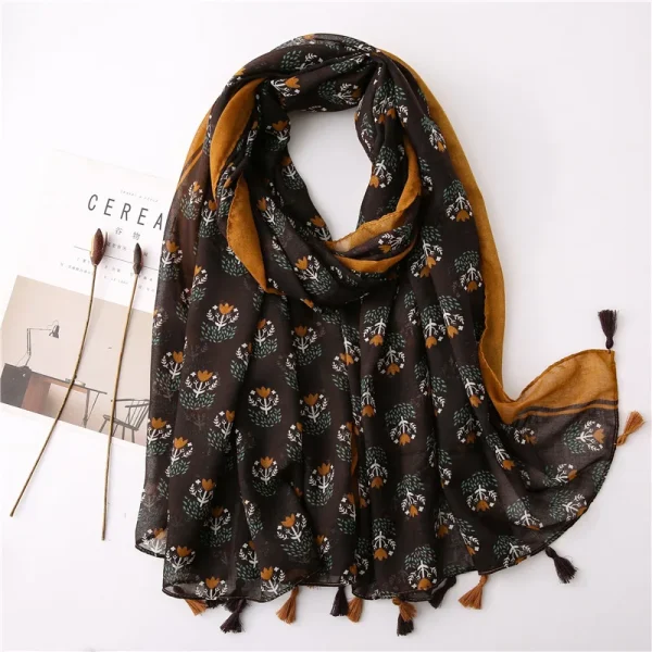 Classical Print Lady Scarf - Image 7