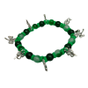Handmade Green Bead Clover Charm Bracelet - St Patrick's Day Special