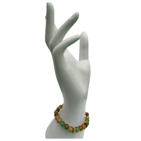 Handmade Unakite Jasper & Bead Bracelet - Nature's Healing Energy