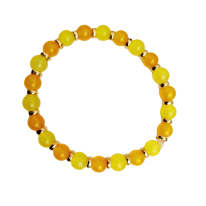 Handmade Yellow Bead Bracelet – Sunshine Energy & Cheerful Style
