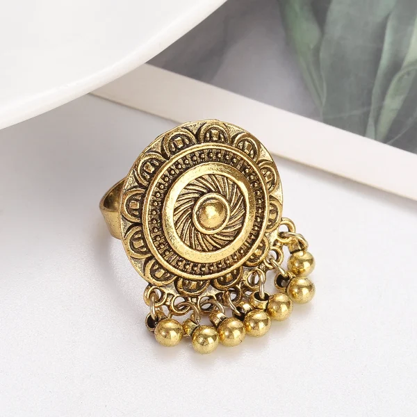 Vintage-Style Bohemian Purple Crystal Ring - Image 12