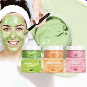 Turmeric, Green Tea, Rose, & Avocado Facial Mud Masks - 1pc