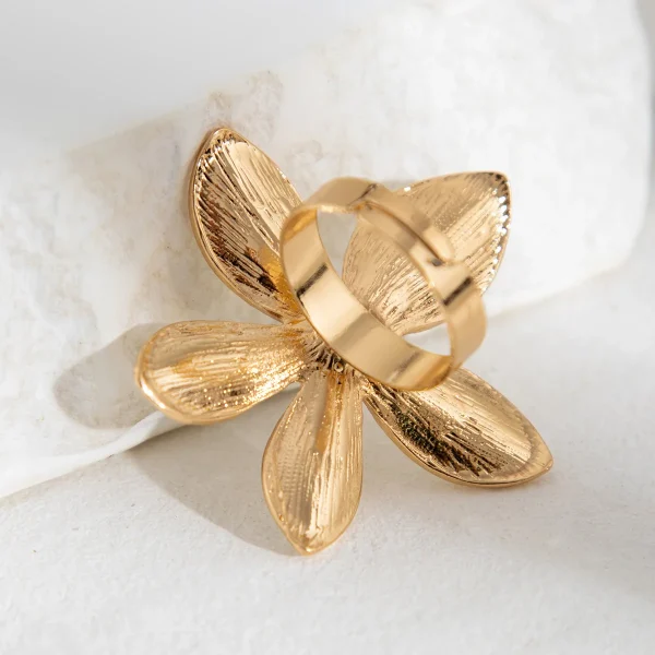 Bohemian White Flower Starfish Rings - Image 16