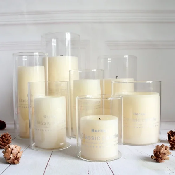 Glass Cylinder Vases Pillar Candle Holder - Image 5