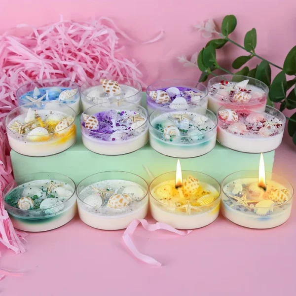 Seashell Themed Scented Candle Gift Set - 6 Pieces - Image 4