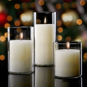 Elegant Glass Jar Candle Holder