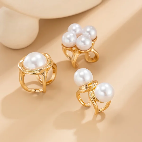 Elegant Imitation Pearl Ring - Image 6