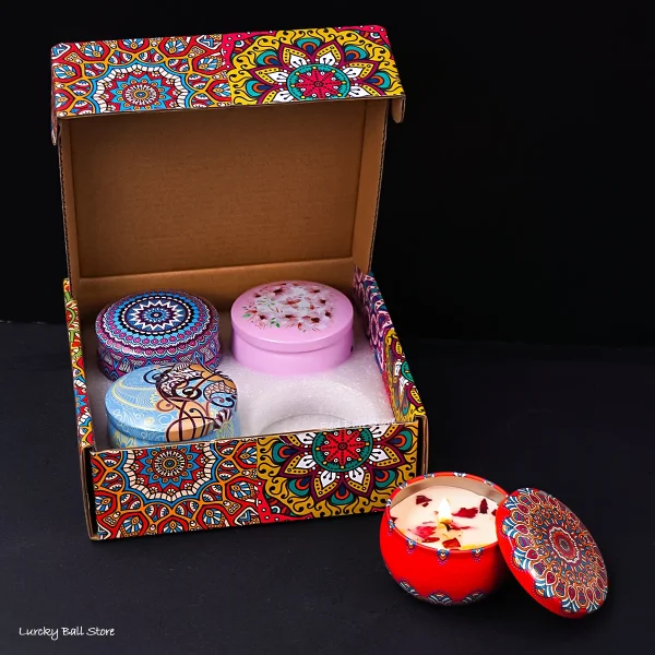 4Pcs Box set of Scented Candles - Arabian Patterns & Fragrances - Image 6
