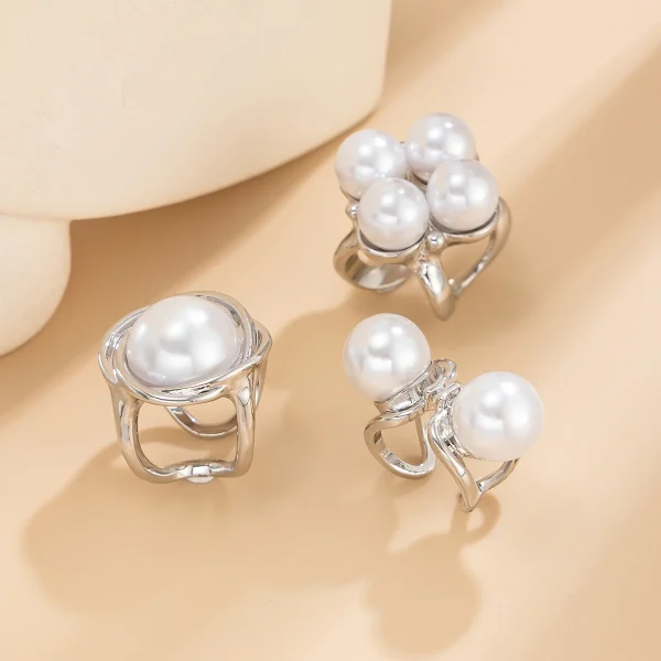 Elegant Imitation Pearl Ring - Image 8
