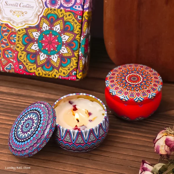 4Pcs Box set of Scented Candles - Arabian Patterns & Fragrances - Image 4