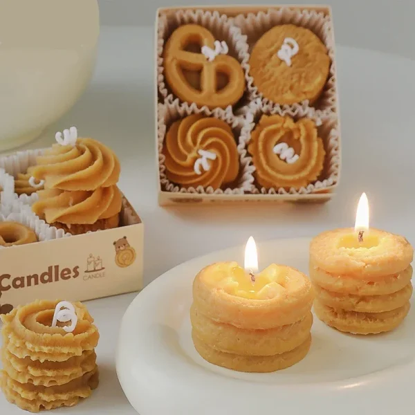 Cookies Scented Aromatherapy Candles - 4pcs Set