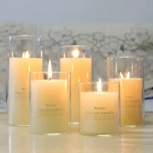 Glass Cylinder Vases Pillar Candle Holder