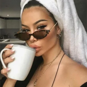 Ladies Cat-Eye Sunglasses – Designer Small Frame UV400 Shades