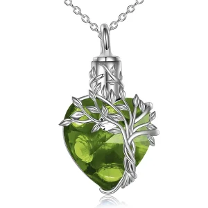 Heart Tree of Life Urn Necklace for Keepsakes