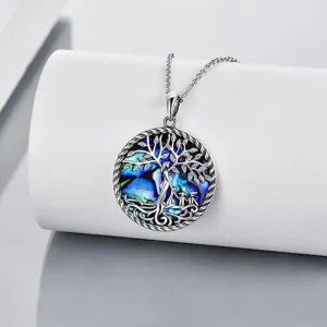 Tree of Life Abalone Shell Pendant Necklace – Family Tree