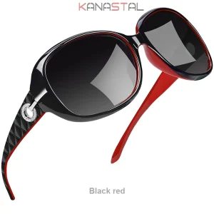 KANASTAL Retro Diamond Butterfly Frame Polarized Sunglasses
