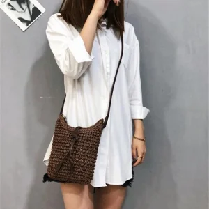 Travel Rattan Shoulder & Crossbody Bag