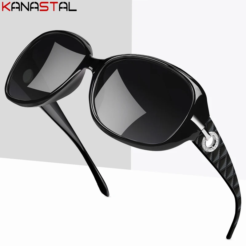 KANASTAL Retro Diamond Butterfly Frame Polarized Sunglasses - Image 2