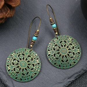 Ethnic Vintage Bohemian Drop Earrings – Leaf, Wing, and Geometric Hook Earrings