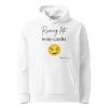 White unisex essential eco hoodie - Running late is my cardio | Whimsy Mimzy