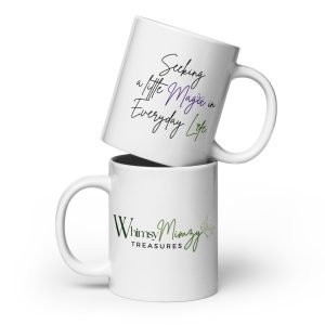 White glossy mug - Seeking a little Magic | Whimsy Mimzy Original