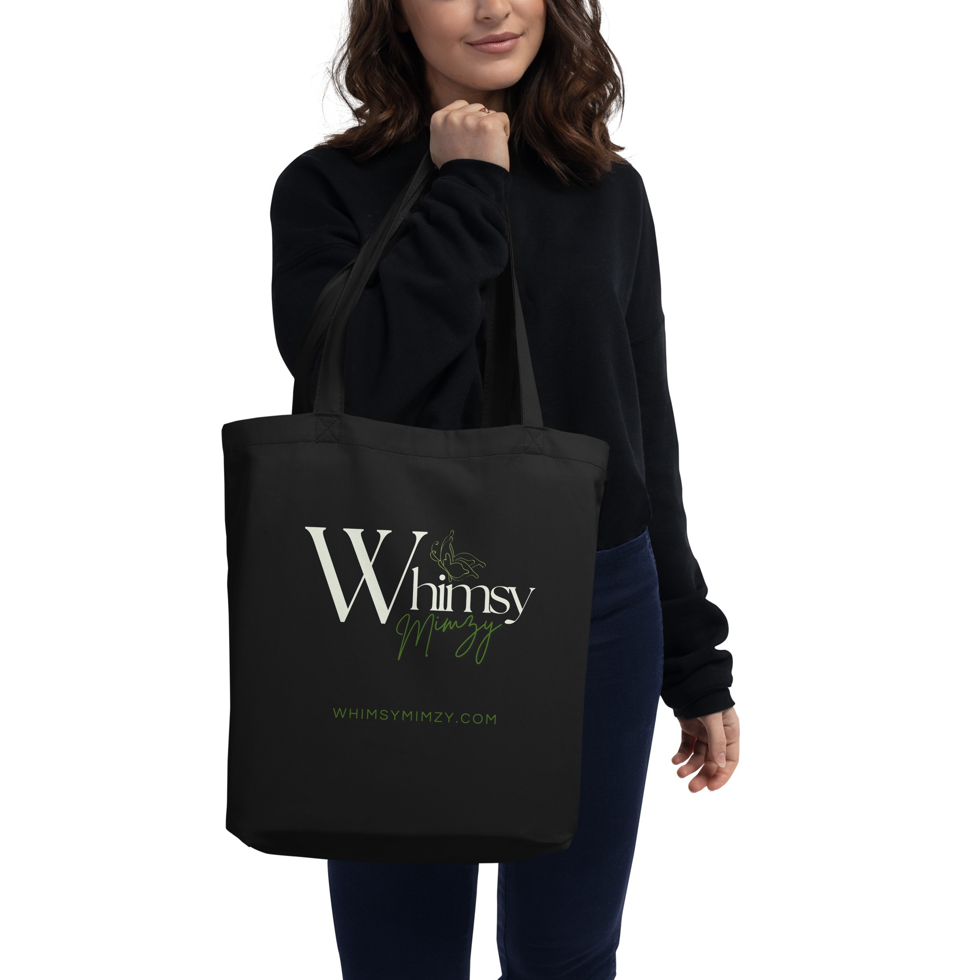 Black Eco Tote Bag - Whimsy Mimzy Branding | Whimsy Mimzy - Image 6