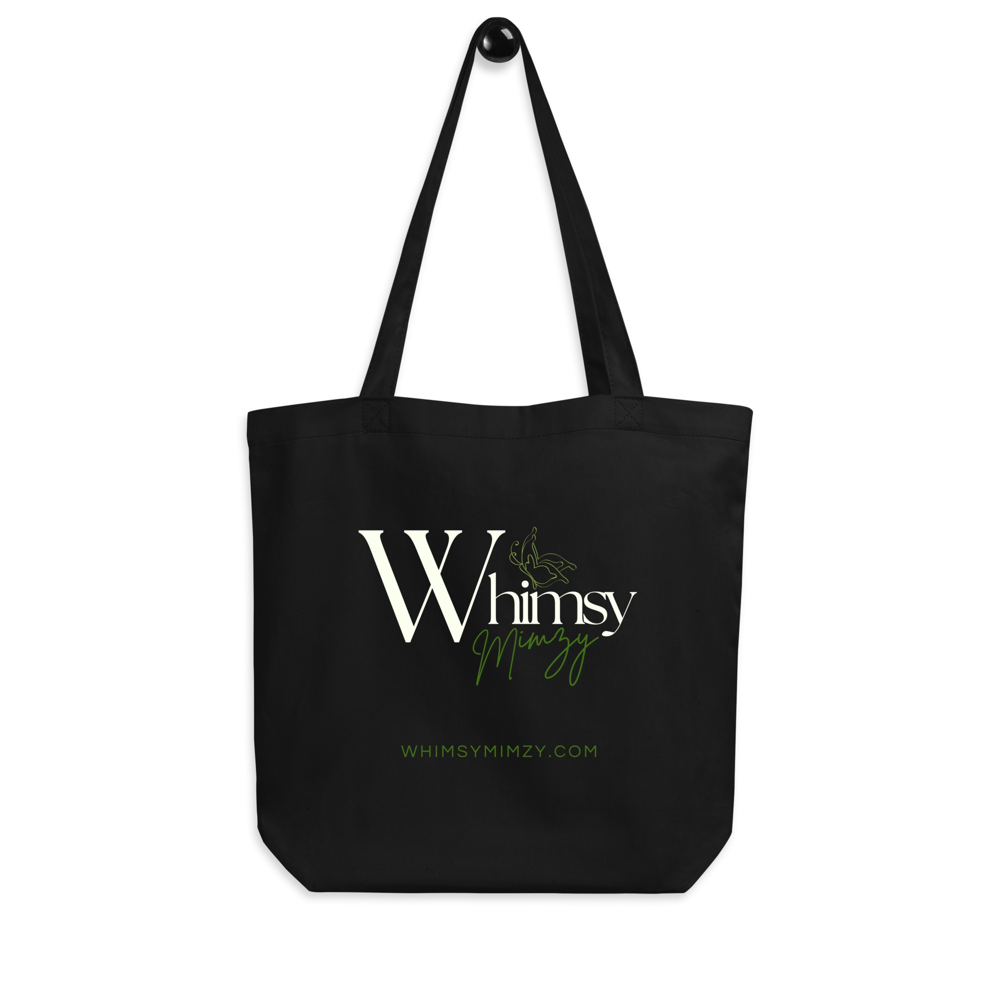 Black Eco Tote Bag - Whimsy Mimzy Branding | Whimsy Mimzy - Image 4