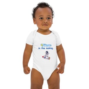 Organic cotton baby bodysuit - Genius in the making