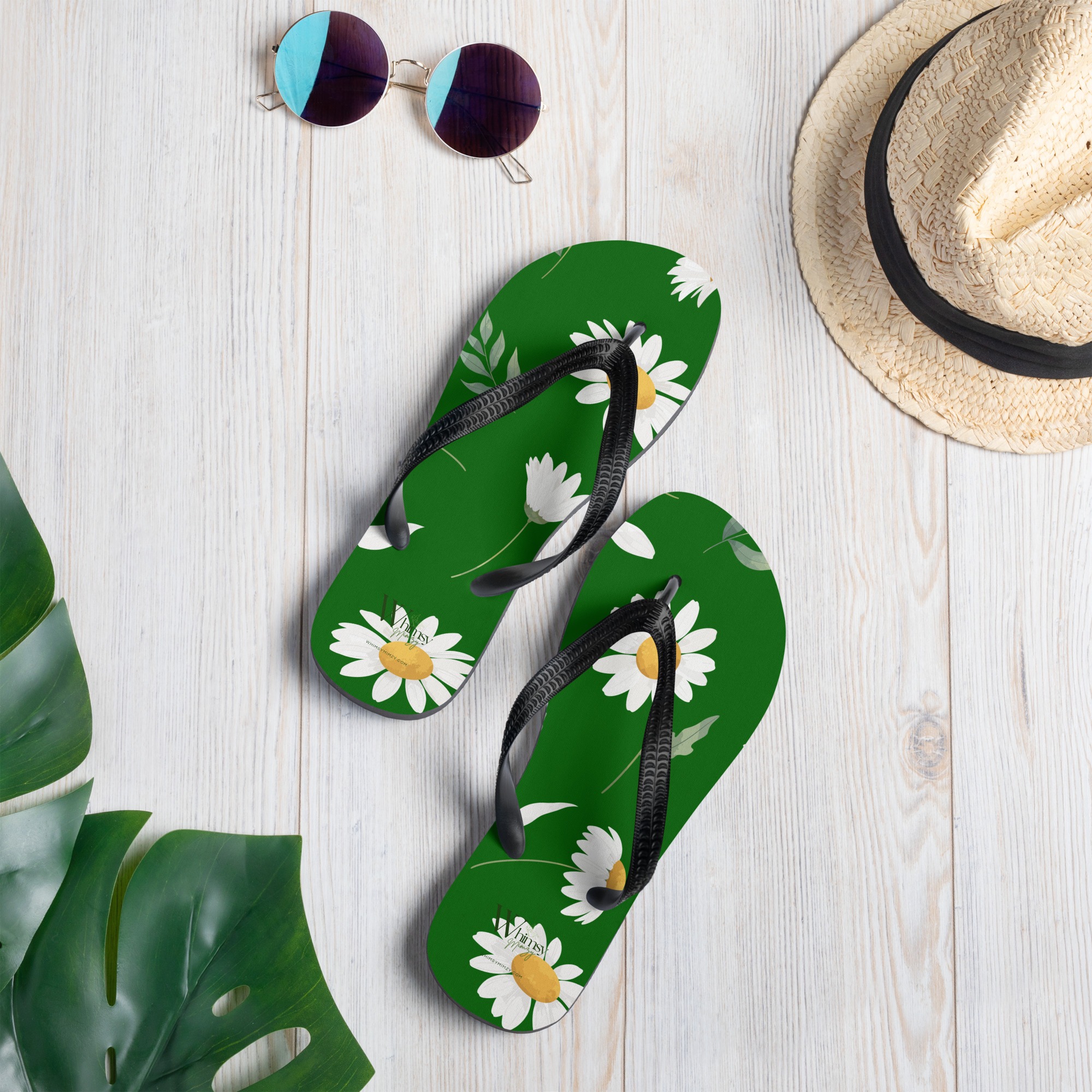 Flip-Flops - Green Daisy Love - Image 8