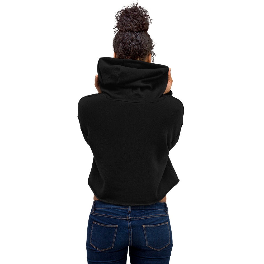 Black Crop Hoodie - Introverting in style | Whimsy Mimzy - Image 6
