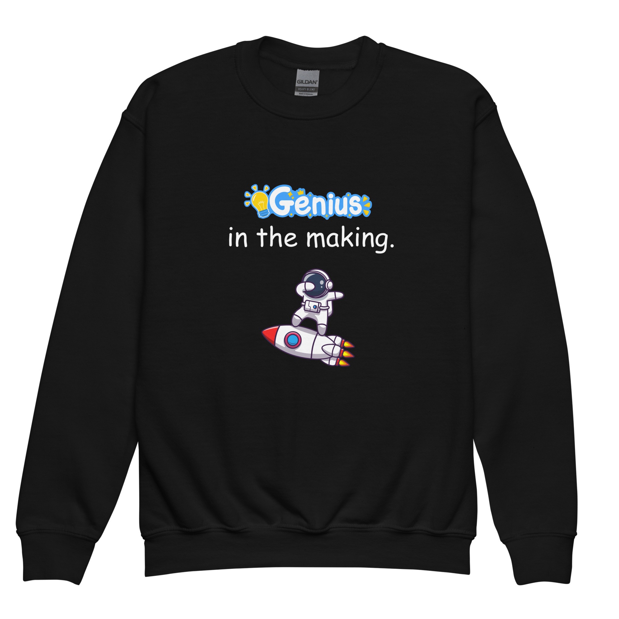 Youth crewneck sweatshirt - Genius in the making - Image 2